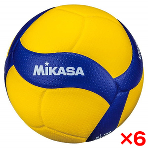12個セット】MIKASA V400W-L ×12 バレー4号 小学生試合球 軽量球 黄/青