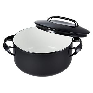 野田琺瑯 NOMAKUキャセロール 20cm (ブラック)