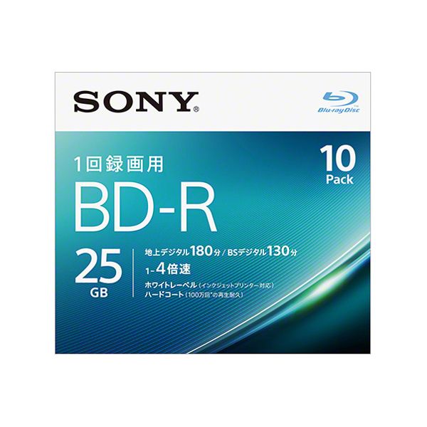 SONY ブルーレイディスク 繰り返し録画 25GB 5枚 5BNE1VLPS2 - レコーダー