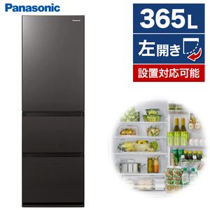 Panasonic - Panasonic NR-C373GCL-T 左開き 冷蔵庫 ダークブラウン Panasonic - Panasonic NR-C373GCL-T 左開き 冷蔵庫 ダーク