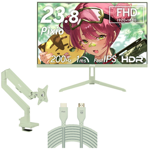 Pixio PX248WAVEMT-O ミントグリーン 23.8型 ゲーミング液晶 