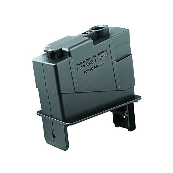 東京マルイ　ツインドラムマガジン　G3用アダプター付 東京マルイ ツインドラムマガジン用変換アダプター(G3シリーズ用) No