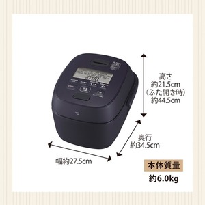 値下げ【高級】象印炊飯器 5.5号極め炊き 圧力IH NW-YB10AM-BZ Qoo10] 象印 炊飯器 5.5合炊き 圧力IH炊飯器 極