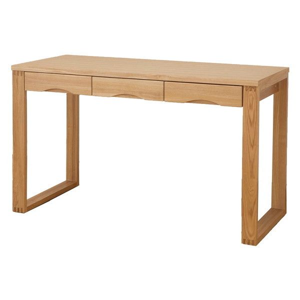 デスク天然タモ180cm.奥行45cm【新品】【更にお値下げしました】札幌 タモ突板の木目がうつくしい天然木デスク 奥行45cm(幅180cm