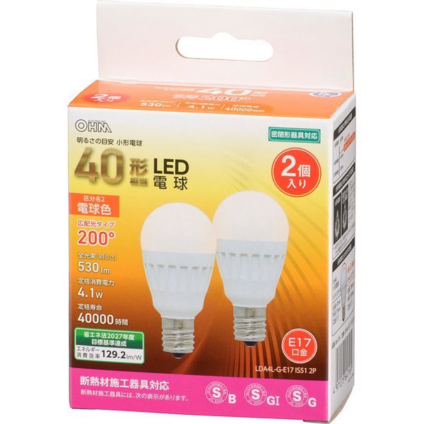 I[d@ LDA4L-G-E17 IS51 2P [E17 ʓd` 40W dF 2 Lz^Cv]