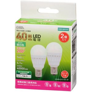 OHM LDA6L-G-E17 IH92 電球 10個セット LED電球 小形 E17 60形相当