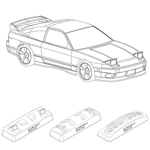 クリエーションモデル 180SX(車幅195mm)用ライトカバーセット 66720 