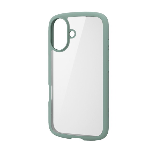 ELECOM PM-A24ATSLFCGN �O���[�� [iPhone16 TOUGH SLIM LITE �n�C�u���b�h�P�[�X]