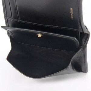 MIU MIU ミュウミュウ 三つ折り財布 ブラック 5MH033 2FPP F0002