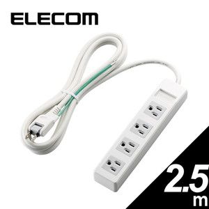 ELECOM T-T3A-3625WH [プロジェクタやモニタなどに最適な3ピン 一括