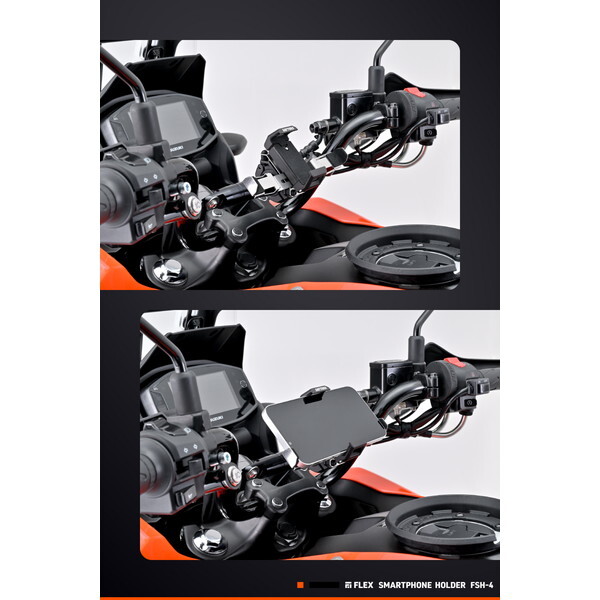 デイトナ D49567 バイク用 スマホホルダー 振動吸収 アルミ+ステンレス