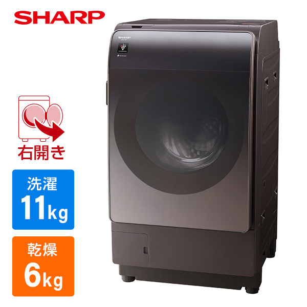 SHARP ES-X11B-TR リッチブラウン [ドラム式洗濯乾燥機(洗濯11.0kg