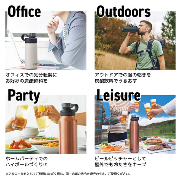 OSK 水筒 480ml ステンレス polar bear 白くま （ 保温 保冷