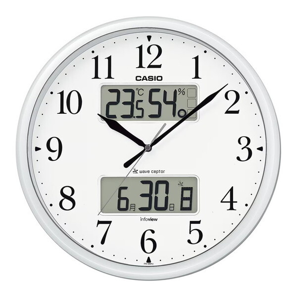 トキ/CASIO 掛け時計　デジタル　アナログ時計　ITM-660NJ カシオ 壁掛け時計 ITM-660NJ-8JF (時計) 価格比較 - 価格.com