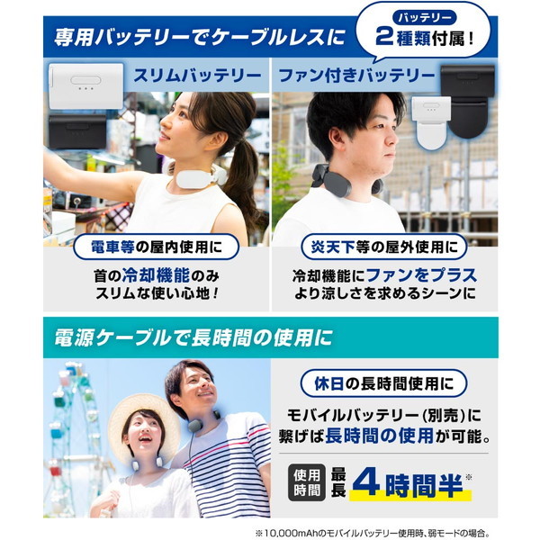 THANKO ネッククーラーAir ホワイト TKNC23SWH | 激安の新品・型