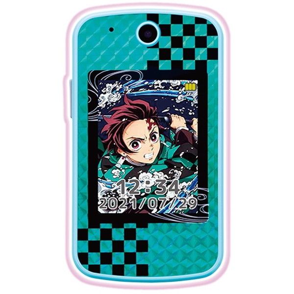 【未使用品】新品★鬼滅の刃★謎解き★緑色★スマホケース BANDAI スマホケース 鬼滅の刃/IIIIfi+ CLEAR iPhone SE(第二