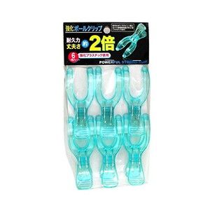 ニッコー 竿ピンチ 強化ポールクリップ 6個入 [洗濯バサミ]