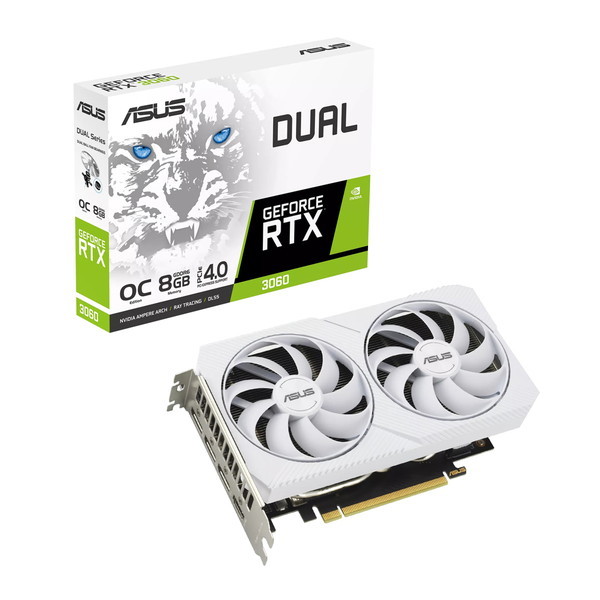 ASUS DUAL-RTX3060-O8G-WHITE ホワイト [GeForce RTX 3060搭載