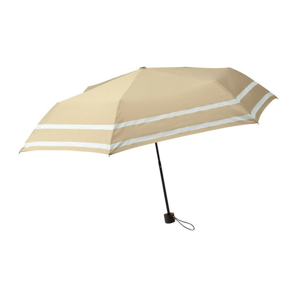 【新品】ETRE TOKYO 折りたたみ傘 ベージュ 晴雨兼用 折りたたみ傘 コンパクト晴雨兼用 遮光 遮熱 ベージュ×ホワイト