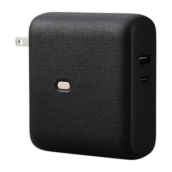 ELECOM DE-AC07-10000BK oCobe[ RZǧ^ 10000mAh e PD 20W }[d (USB Type-C ×1 USB-A ×1) 2䓯[d ubN S̍] {[J[