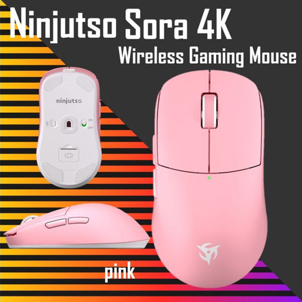 【ボトル】Ninjutso Sora 4K Wireless Pink マウス・トラックボール