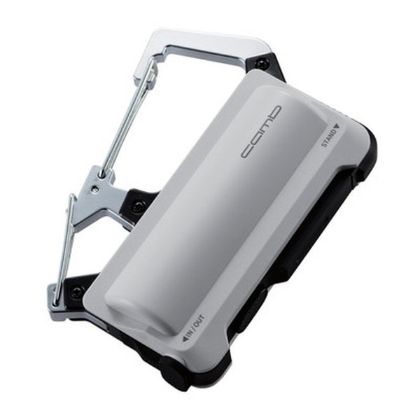 ELECOM DE-C35L-5000LGY CgO[ [oCobe[ (5000mAh h ho IP44 12W/2.4A o(Type-C ×1) Jri ϏՌ)]y iPhone Galaxy Android X}z eΉ z