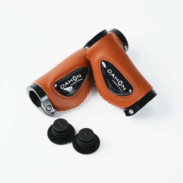DAHON INTERNATIONAL Leather Grip Gel Palm Brown uE [U[Obv (WFp[)]