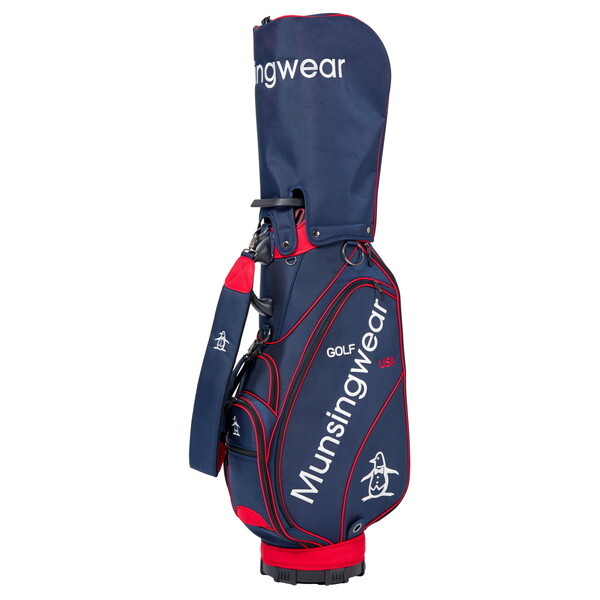 Munsingwear ゴルフバッグ ゴルフバッグ ネイビー Munsingwear 大口径キャディバッグ -デサントストア-DESCENTE STORE-