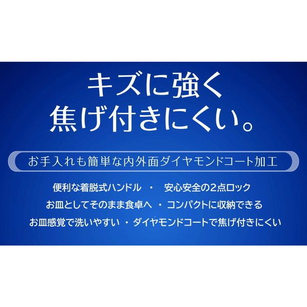 ベストコ フライパン 鍋 5点セット ネイビー ディアベーネ