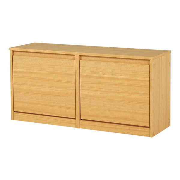 Mangowood 玄関ベンチ スリム 収納ベンチ 3段棚付け - 木製 薄型