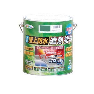 ニッペ 水性ベランダ・屋上床用防水遮熱塗料 クールグリーン 14kg