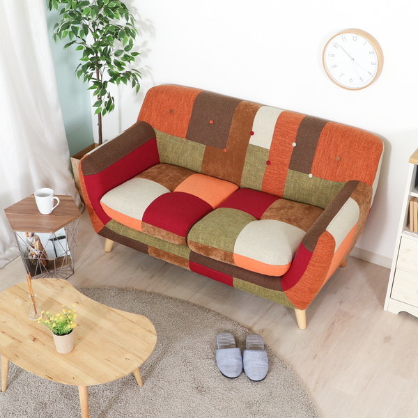 パッチワークデザイン ソファ マルチカラー　不二貿易 パッチワークデザイン ソファ マルチカラー 不二貿易 色: パッチワーク