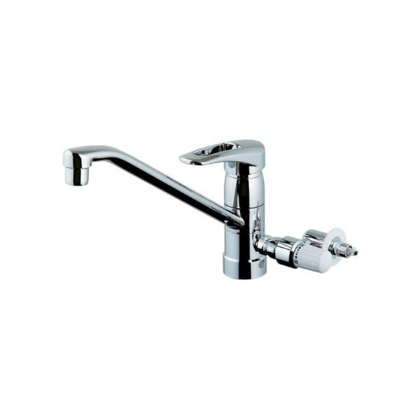 カクダイ シングルレバー混合栓(分水孔コックつき) 117-053 (水栓金具