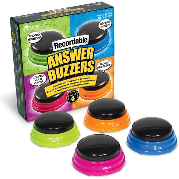 LEARNING RESOURCES LER 3769 Recordable Answer Buzzers (Set of 4) ^\ AT[uU[