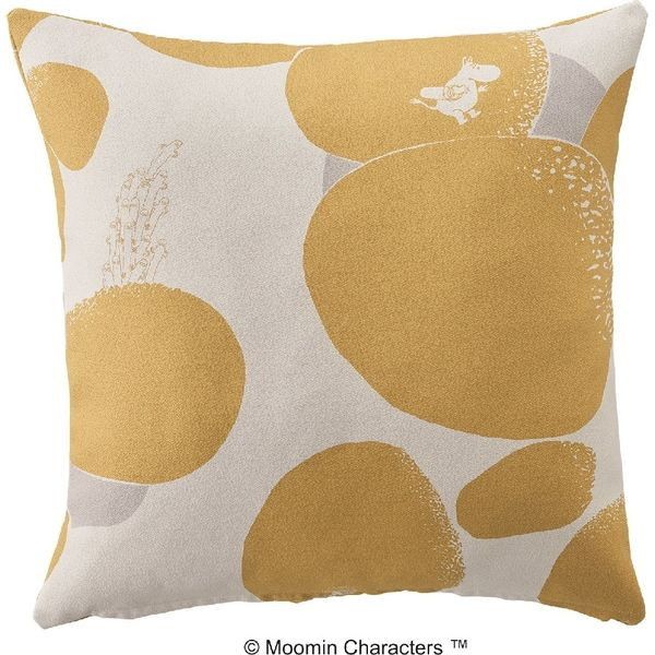 スミノエ A010C クッションカバー イエロー 45×45cm ムーミン ロックパターン A010C 1枚入