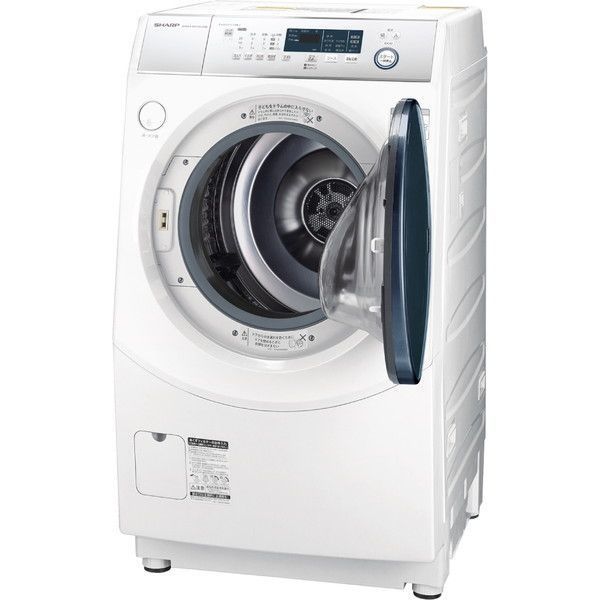 都内23区配送無料✨シャープ　ドラム式洗濯乾燥機　ES-H10D-WR 美品 SHARP ES-H10D-WR ホワイト系 [ななめ型ドラム式洗濯乾燥機(10.0