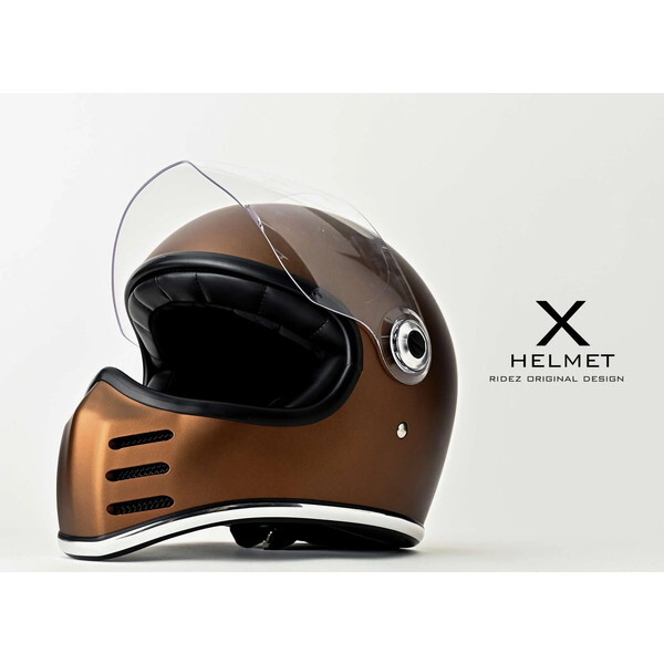 RIDEZ RIDEZ X HELMET MATT BROWN/SOLID EDITION M マットブラック