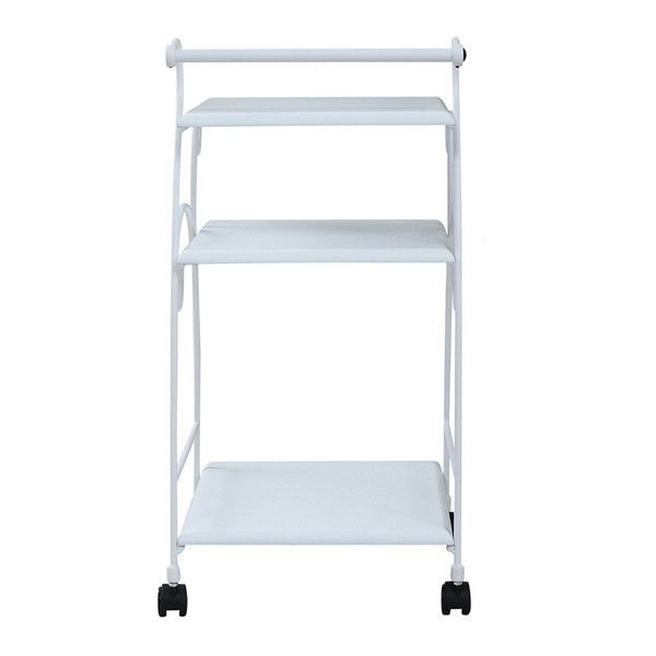 ロートアイアン ワゴン ホワイト 白（ホワイト）のワゴン・アイランド