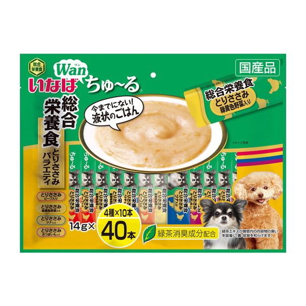 いなば Wanちゅ〜る(ワンちゅーる) 犬用総合栄養食 40本 野菜・チーズ