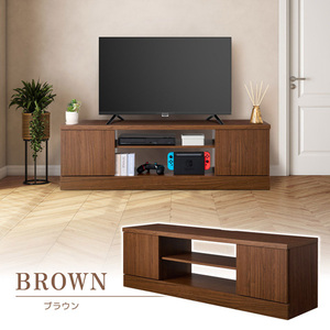 MAXZEN F-LBH1202-BR ブラウン [テレビ台 幅115cm テレビボード 木目