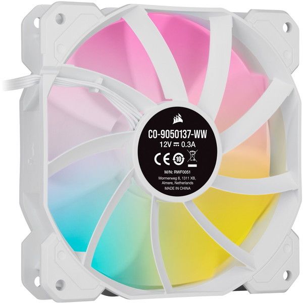 Corsair CO-9050137-WW ホワイト iCUE SP120 RGB ELITE White with