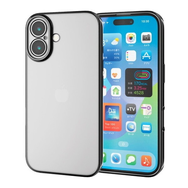 ELECOM PM-A24BUCTMKBK ^bNubN [iPhone16 Plus P[X \tg Jo[ JYی݌v Ɍی]