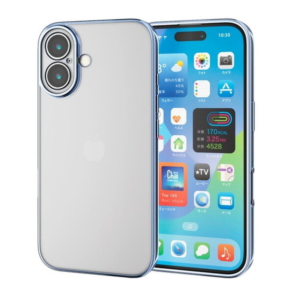 ELECOM PM-A24BUCTMKBU ^bNy[u[ [iPhone16 Plus P[X \tg Jo[ JYی݌v Ɍی]