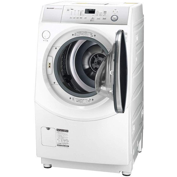 SHARP ES-H10C-WR ホワイト系 [斜め型ドラム式洗濯乾燥機 (洗濯10.0kg /乾燥6.0kg) 右開き]
