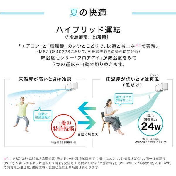 MITSUBISHI MSZ-GE5622S-W ピュアホワイト 霧ヶ峰 GEシリーズ