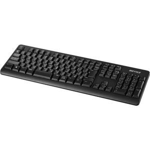 BUFFALO USB接続 有線スリムキーボード ブラック BSKBU14BK Amazon.com: BUFFALO BSKBU14BK USB Connected Wired Slim