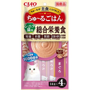いなばペットフード CIAO ちゅ～るごはん シニア用 まぐろ 14g×4本