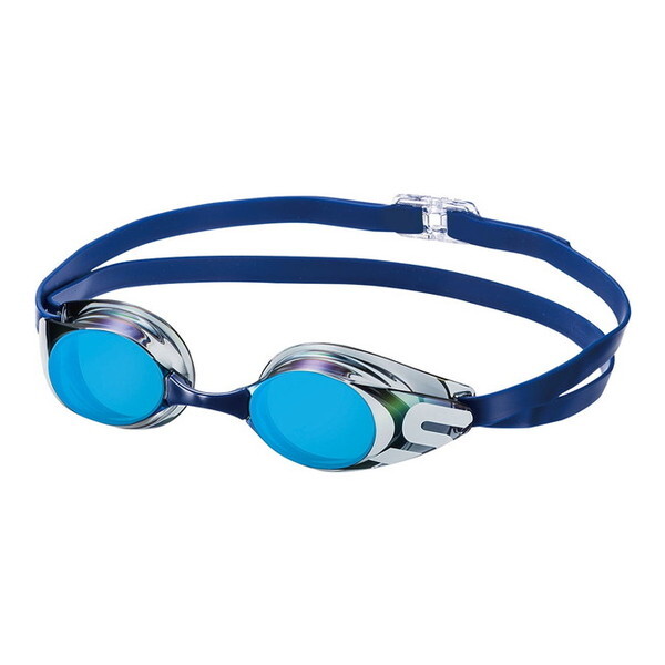 SWANS スワンズ スイムゴーグル SR-11JM SMBL ノンクッション ジュニア レーシング ミラーモデル スモーク×フラッシュブルー