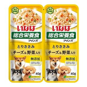 いなばペットフード いなば ツインズ とりささみ チーズ&野菜入り 80g(40g×2)