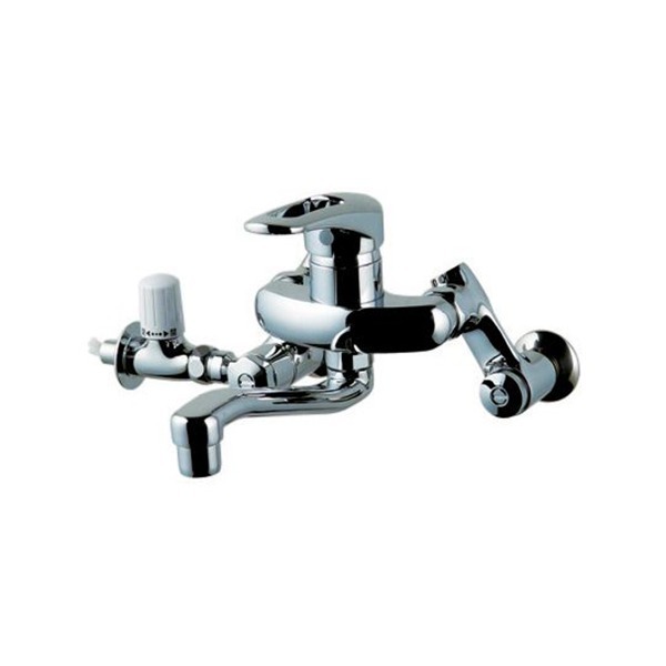 カクダイ シングルレバー混合栓(分水孔コックつき) 192-313 (水栓金具